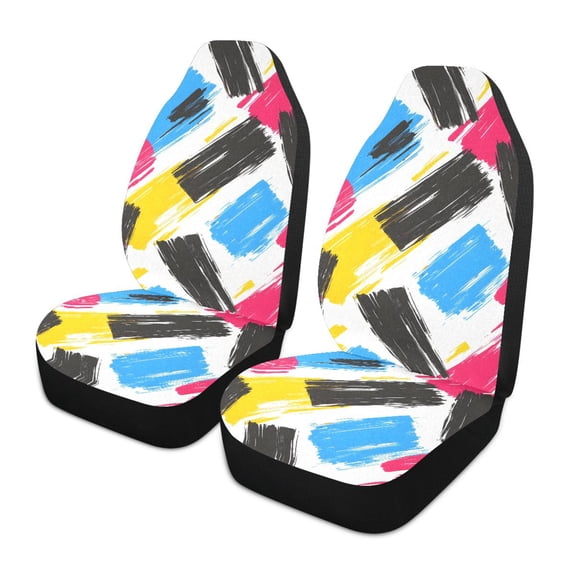ALAZA Art Hand Draw Car Seat Covers 2 PCs Universal Auto Front Seats Interior Protector