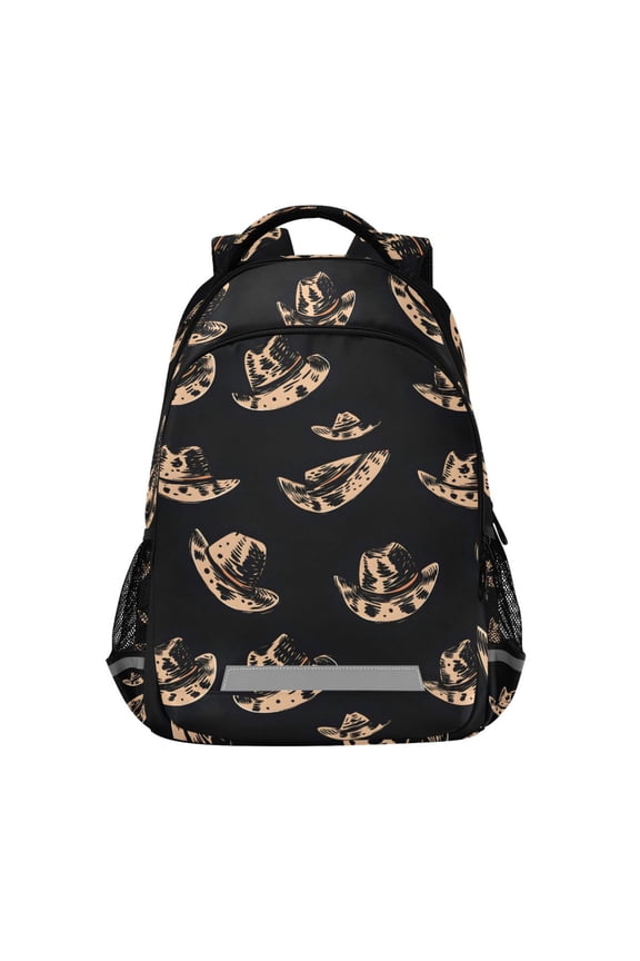 Art Hat Pattern Backpack Elementary School Bag Bookbag Travel Rucksack