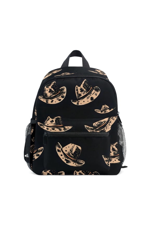 Art Hat Pattern School Backpack Small Bookbag Mini Bags