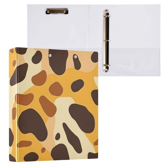 ALAZA Art Leopard Pattern Hardcover 3 Ring Binder 1.5" Round Rings Interior Pockets Binders Organizer 1 Pack