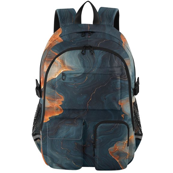 ALAZA Art Marble Print Student Backpack School Bookbag Large Laptop Daypack Travel Bag