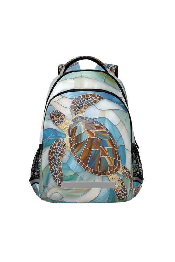 Art Sea Turtle Backpack Elementary School Bag Bookbag Travel Rucksack