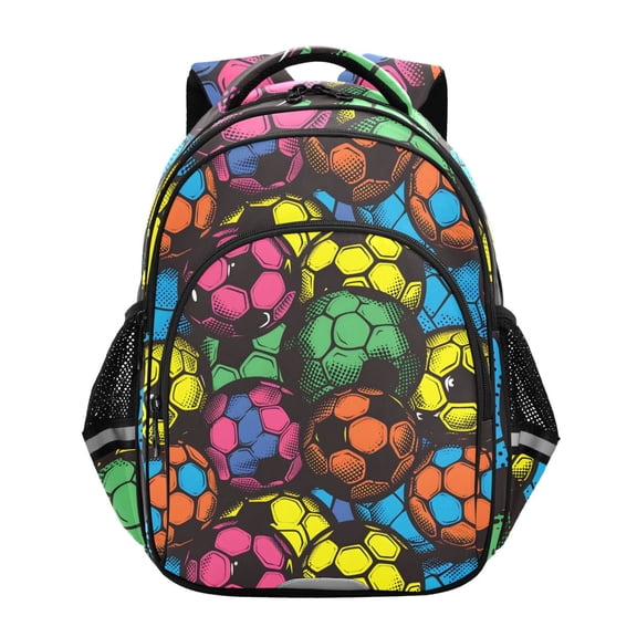 ALAZA Art Soccer Footballs School Backpack Elementary Bag Bookbag Travel Rucksack