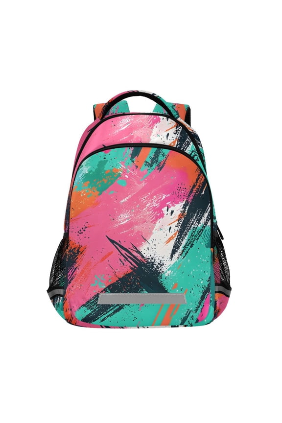 Art Tie Dye Backpack Elementary School Bag Bookbag Travel Rucksack