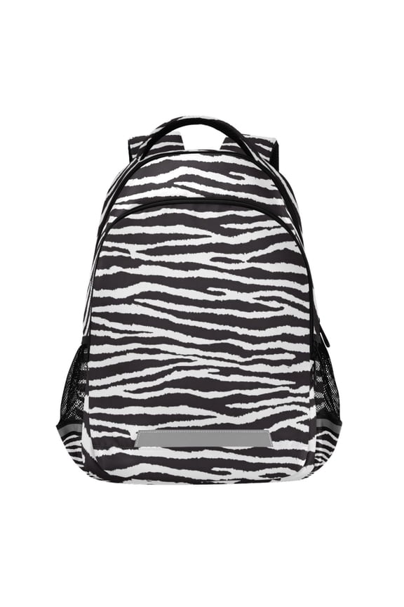Art Zebras Pattern Backpack Elementary School Bags Student Bookbag Travel Rucksack