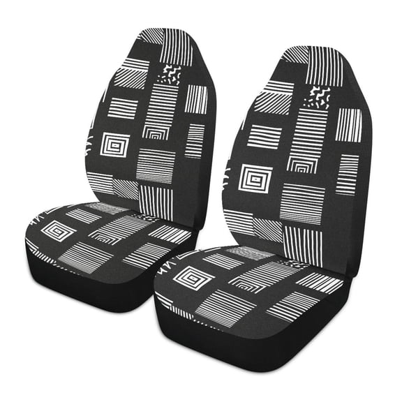 ALAZA Artical Line Car Seat Covers 2 PCs Universal Auto Front Seats Interior Protector