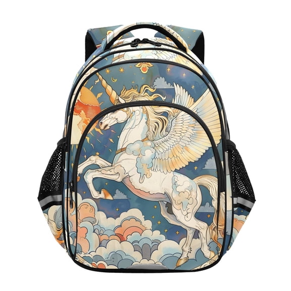 ALAZA Artist Unicorn Flying School Backpack Elementary Bag Bookbag Travel Rucksack
