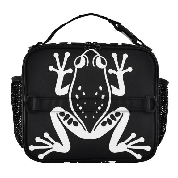 ALAZA Artistic Frog Lunch Box Insulated Lunch Bag Cooler Tote with Shoulder Strap