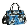 thumbnail image 1 of ALAZA Artistic Geometric Triangle and Line Insulated Lunch Bag Reusable Tote Box Adjustable Shoulder Strap for Work Picnic, 1 of 6