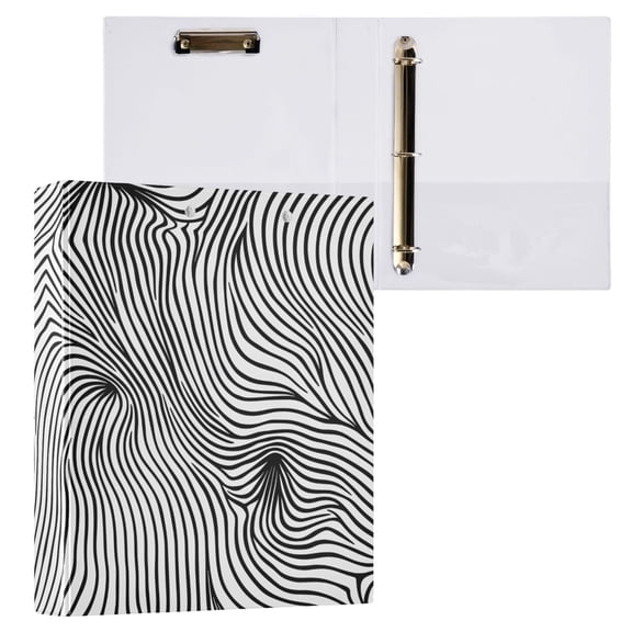 ALAZA Artistic Line Hardcover 3 Ring Binder 1.5" Round Rings Interior Pockets Binders Organizer 1 Pack