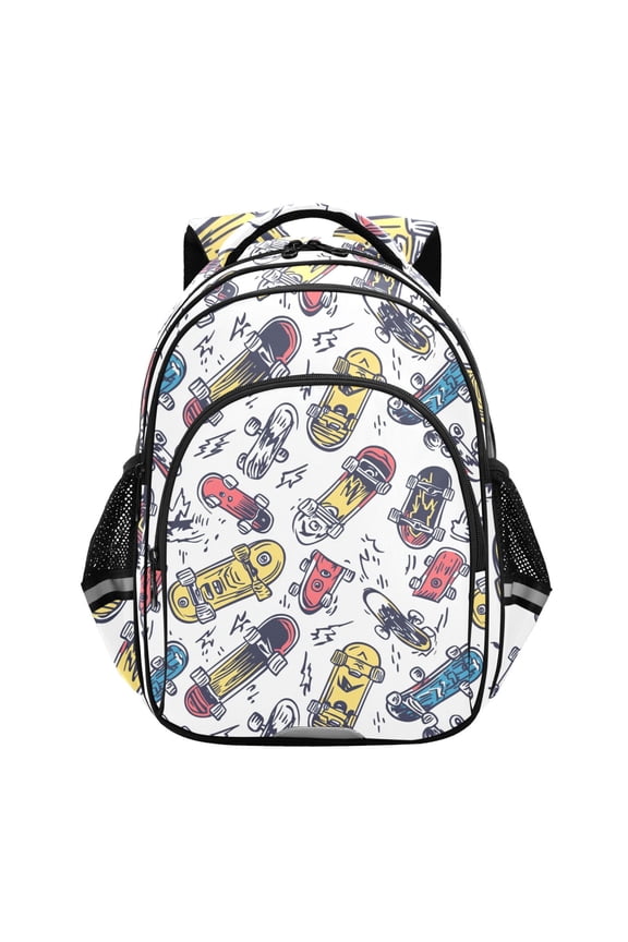 Artistic Skateboard School Backpack Elementary Bag Bookbag Travel Rucksack