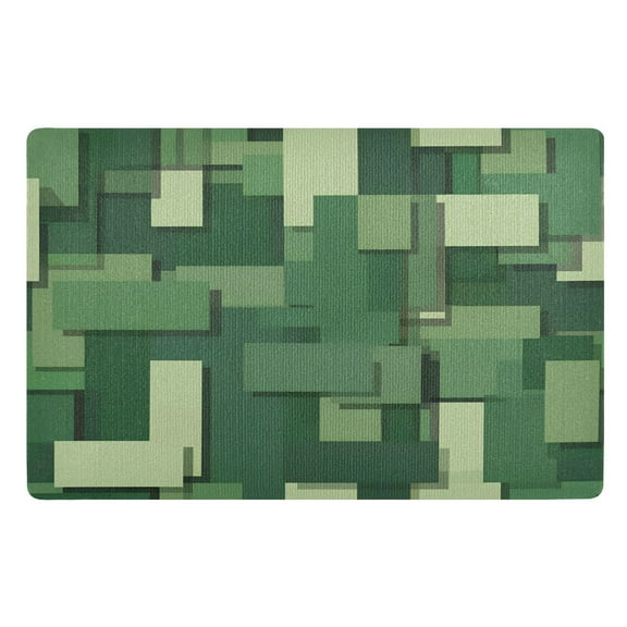 ALAZA Artistic Stripe Square Door Mat Outdoor Indoor Entrance Low Profile Floor Rugs 32"x20"