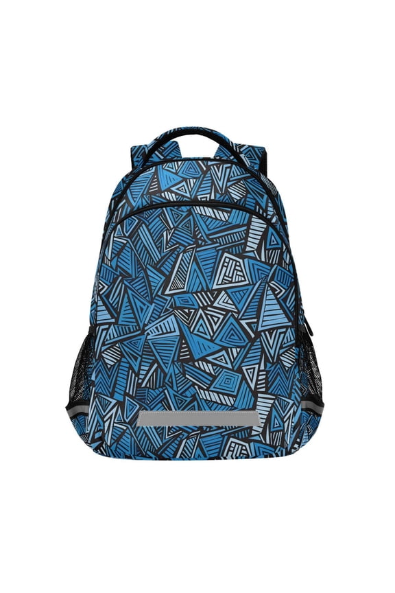 Artistic Triangle Geometrical Backpack Elementary School Bag Bookbag Travel Rucksack