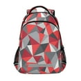 thumbnail image 1 of ALAZA Artistic Triangle Geometry Red Backpack Elementary School Bag Bookbag Travel Rucksack, 1 of 7