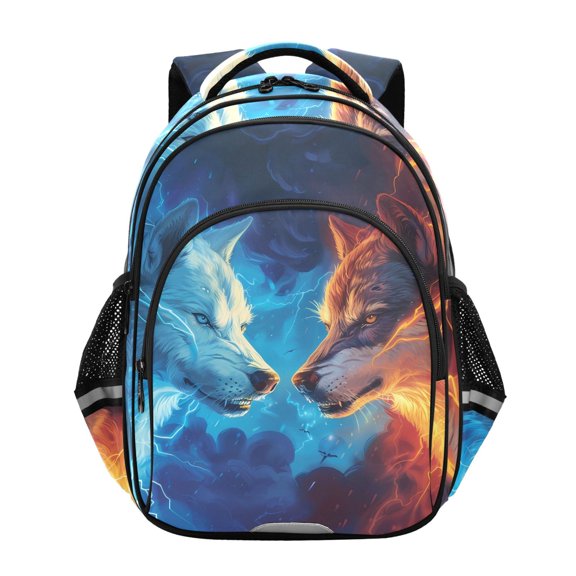 ALAZA Artistic Wild Wolfs Animal School Backpack Elementary Bag Bookbag Travel Rucksack