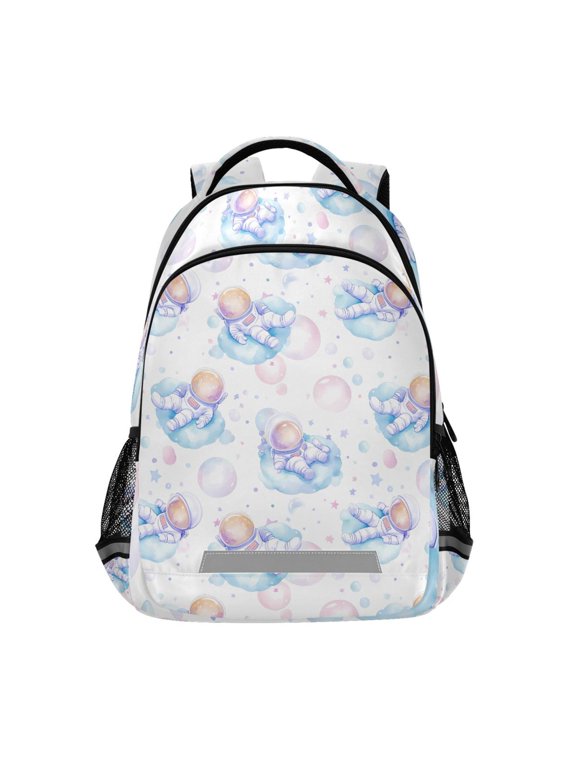 Astronaut Bubbles Backpack Elementary School Bag Bookbag Travel Rucksack