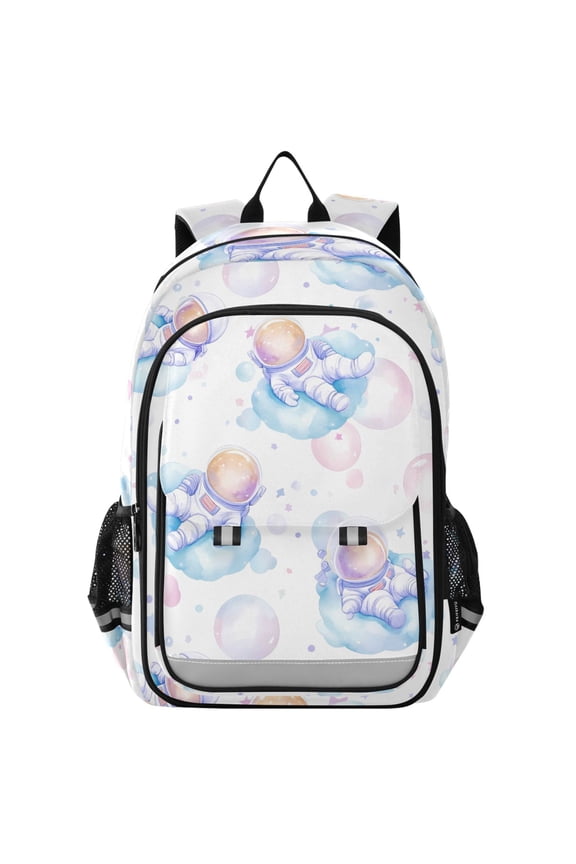 Astronaut Bubbles Laptop Backpack Purse Travel Bag Casual School Bookbag Rucksack for Women Men