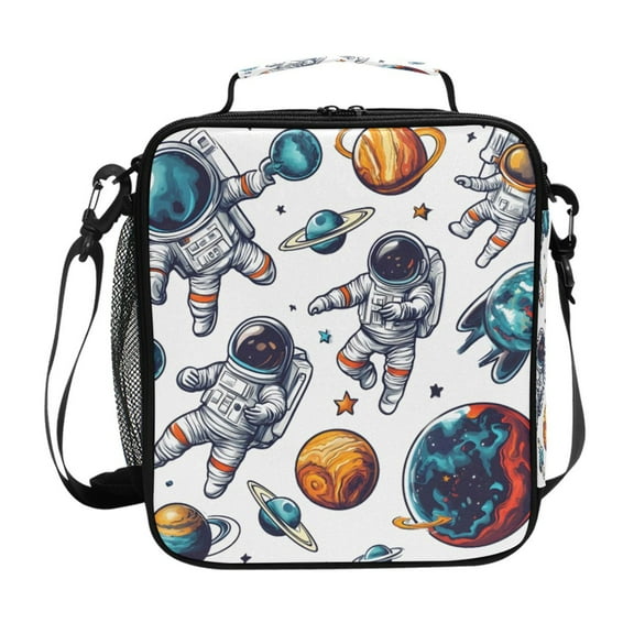 ALAZA Astronaut Planet Lunch Box Insulated Lunch Bag Reusable Thermal Cooler Tote School Picnic