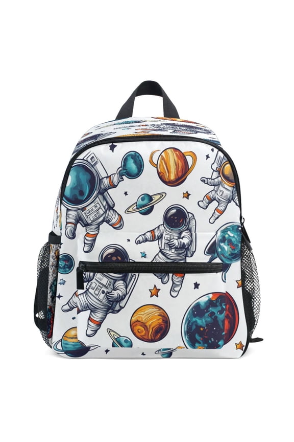 Astronaut Planet Pattern School Backpack Student Bookbag Mini Bag