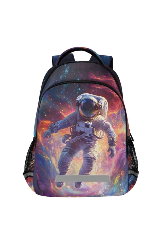 Astronaut Space Starry Sky Pattern Backpack Elementary School Bags Student Bookbag Travel Rucksack