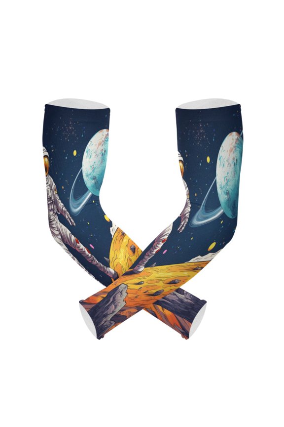 Astronaut Space UV Sun Protection Arm Sleeves UPF 50+ Compression Cooling Sleeve 1 Pair