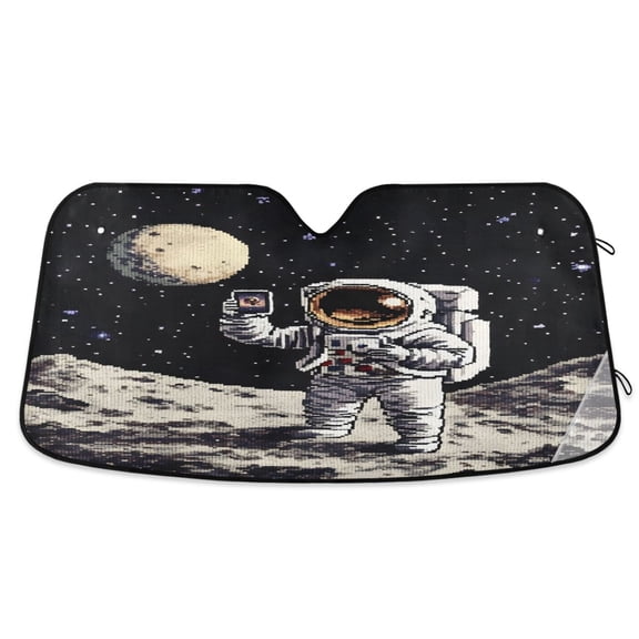ALAZA Astronaut at Night Sky Windshield Sun Shade Car Foldable Visor Block UV Rays Protector 55"x27.6"