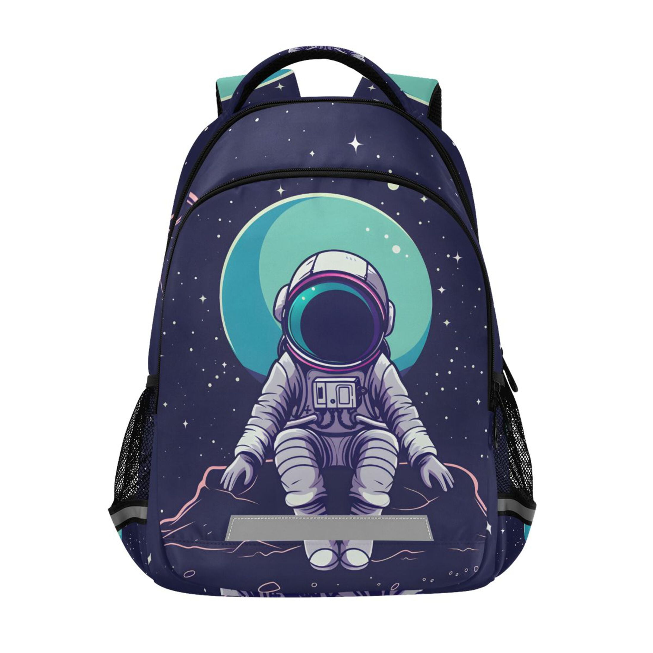ALAZA Astronaut on Outer Space Backpack Elementary School Bag Bookbag ...