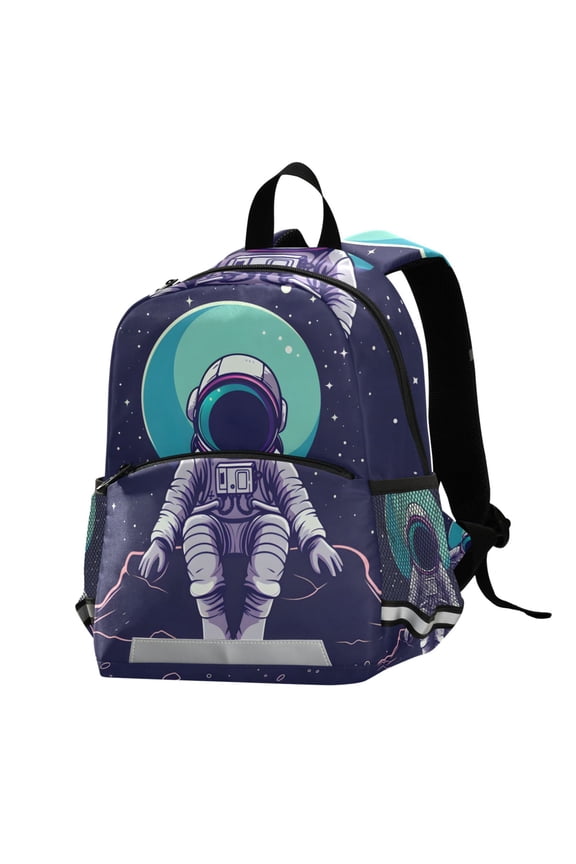 Astronaut on Outer Space School Backpack Elementary Student Bookbag