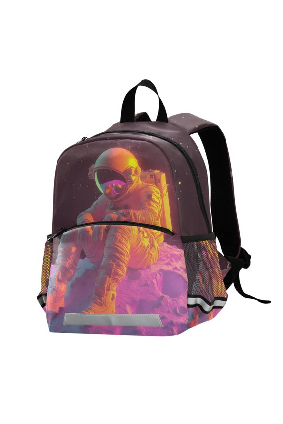 Astronaut on Universe School Backpack Elementary Student Bookbag