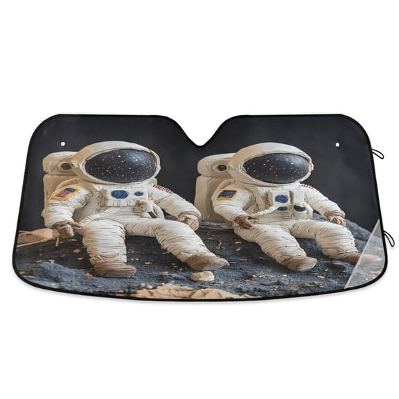 ALAZA Astronauts in Universe Windshield Sun Shade Car Foldable Visor Block UV Rays Protector 53"x23.5"