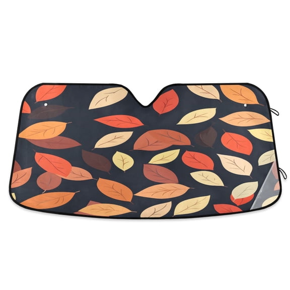 ALAZA Autumn Fall Leaf Windshield Sun Shade Car Foldable Sun Visor Block UV Rays Protector 55"x27.6"