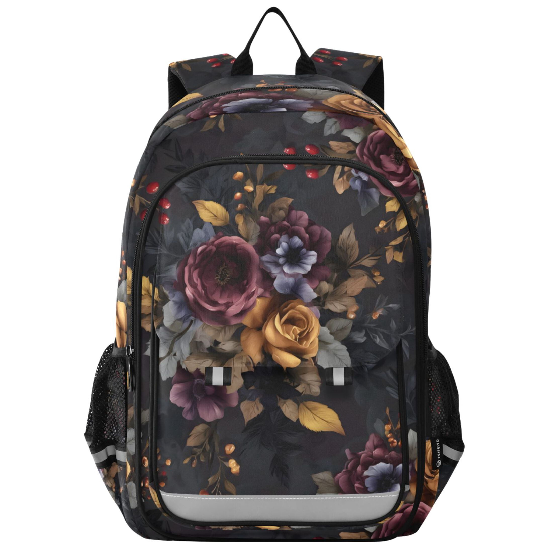 ALAZA Autumn Fall Roses Flowers School Laptop Backpack Travel Bag ...
