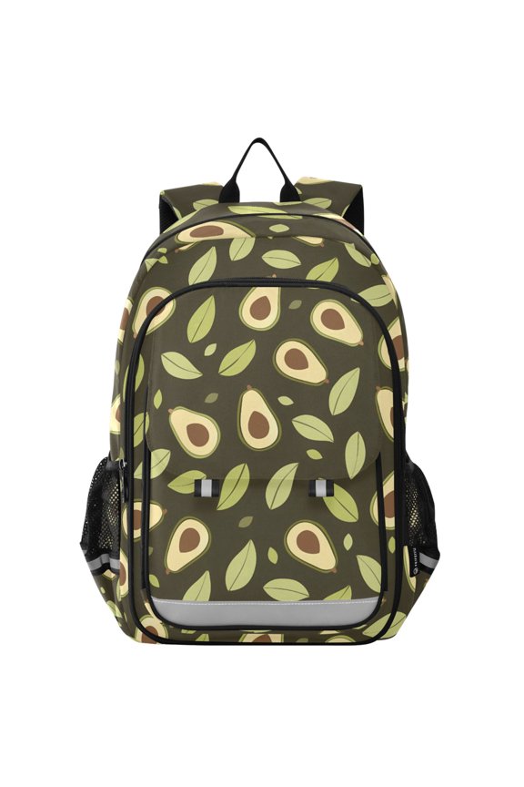 Avocado Fruit Leaf Laptop Backpack Purse Travel Bag Casual School Bookbag Rucksack for Women Men