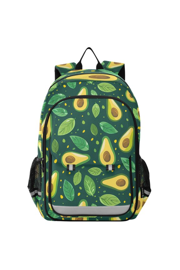 Avocado Fruit Leaves Laptop Backpack Purse Travel Bag Casual School Bookbag Rucksack for Women Men