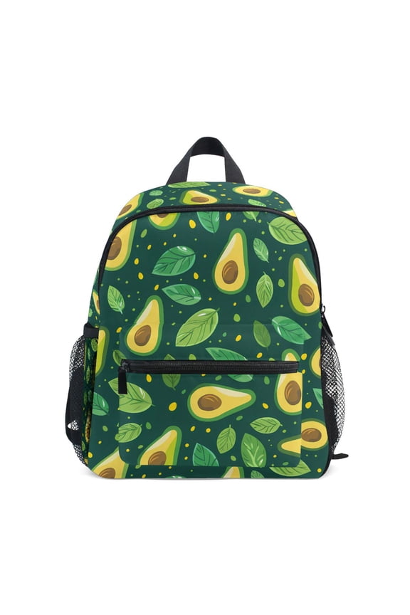 Avocado Fruit Leaves School Backpack Small Bookbag Mini Bags