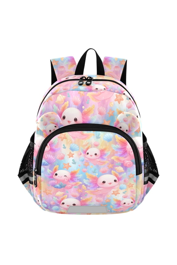 Axolotl in Seashell Mini Backpack School Bookbag Age 3-7 Medium