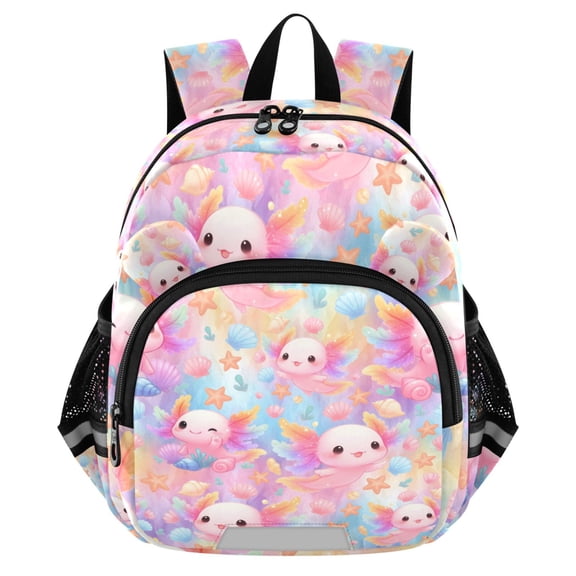 ALAZA Axolotl in Seashell Mini Backpack School Bookbag Age 3-7 Small