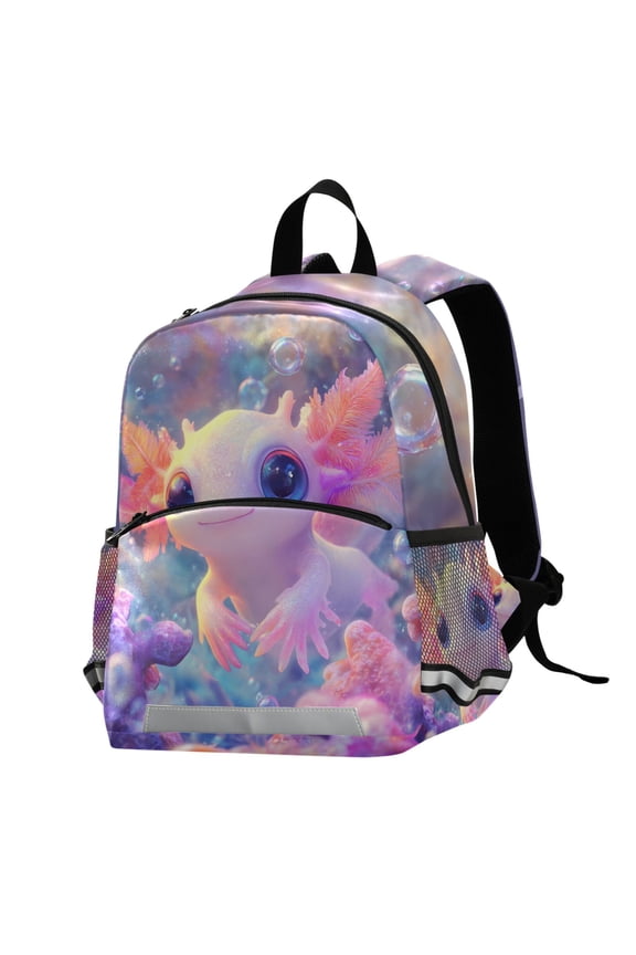 Axolotl under Sea School Backpack Elementary Student Bookbag
