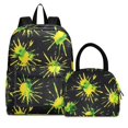 thumbnail image 1 of ALAZA Backpack Set Art Tie-dye Yellow Elementary School Bags Student BookBag with Lunch Bag, 1 of 6