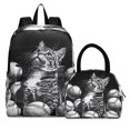 thumbnail image 1 of ALAZA Backpack Set Cat in Baseball Elementary School Bags Student BookBag with Lunch Bag, 1 of 6