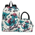 thumbnail image 1 of ALAZA Backpack Set Cool Dinosaur Skating Elementary School Bags Student BookBag with Lunch Bag, 1 of 6