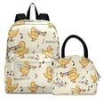thumbnail image 1 of ALAZA Backpack Set Cute Duck Musical Elementary School Bags Student BookBag with Lunch Bag, 1 of 6