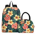 thumbnail image 1 of ALAZA Backpack Set Elegant Tropical Floral-d7 Elementary School Bags Student BookBag with Lunch Bag, 1 of 6