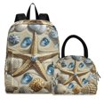 thumbnail image 1 of ALAZA Backpack Set Starfish Conch Elementary School Bags Student BookBag with Lunch Bag, 1 of 6