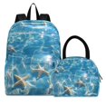 thumbnail image 1 of ALAZA Backpack Set Starfish in Sea Elementary School Bags Student BookBag with Lunch Bag, 1 of 6