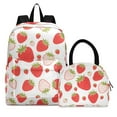 thumbnail image 1 of ALAZA Backpack Set Strawberry Red Elementary School Bags Student BookBag with Lunch Bag, 1 of 6