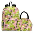 thumbnail image 1 of ALAZA Backpack Set Summer Flowers Elementary School Bags Student BookBag with Lunch Bag, 1 of 6