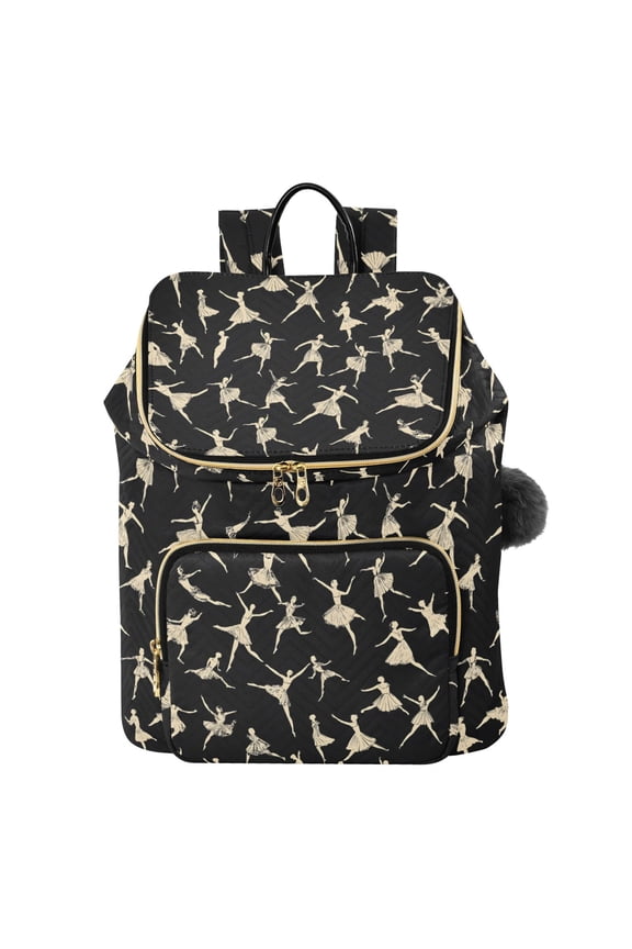 Ballet Dancers Travel Backpack Laptop Bag Large Capacity Daypack