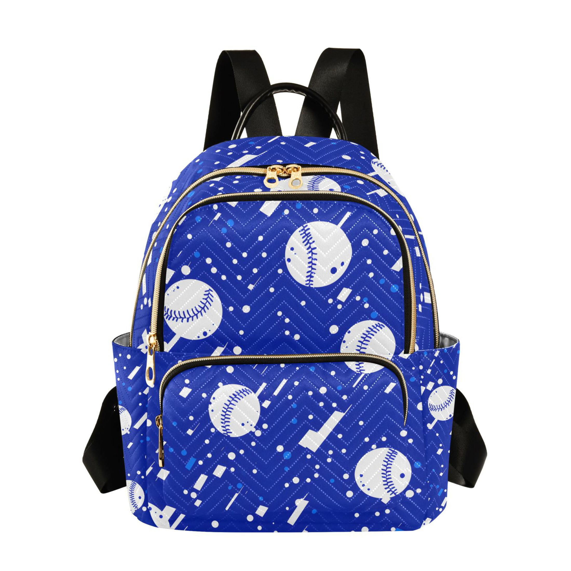 ALAZA Baseball Art Pattern Womens Travel Laptop Backpack Large Daypack Ladies Shoulder Bags S