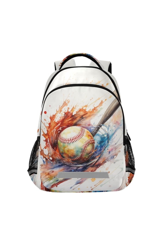 Baseball Backpack Elementary School Bag Bookbag Travel Rucksack